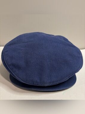 Vintage Y2K Nike Golf Flat Cap Newsboy Hat Jordan Blue Cotton Twill Tiger Woods